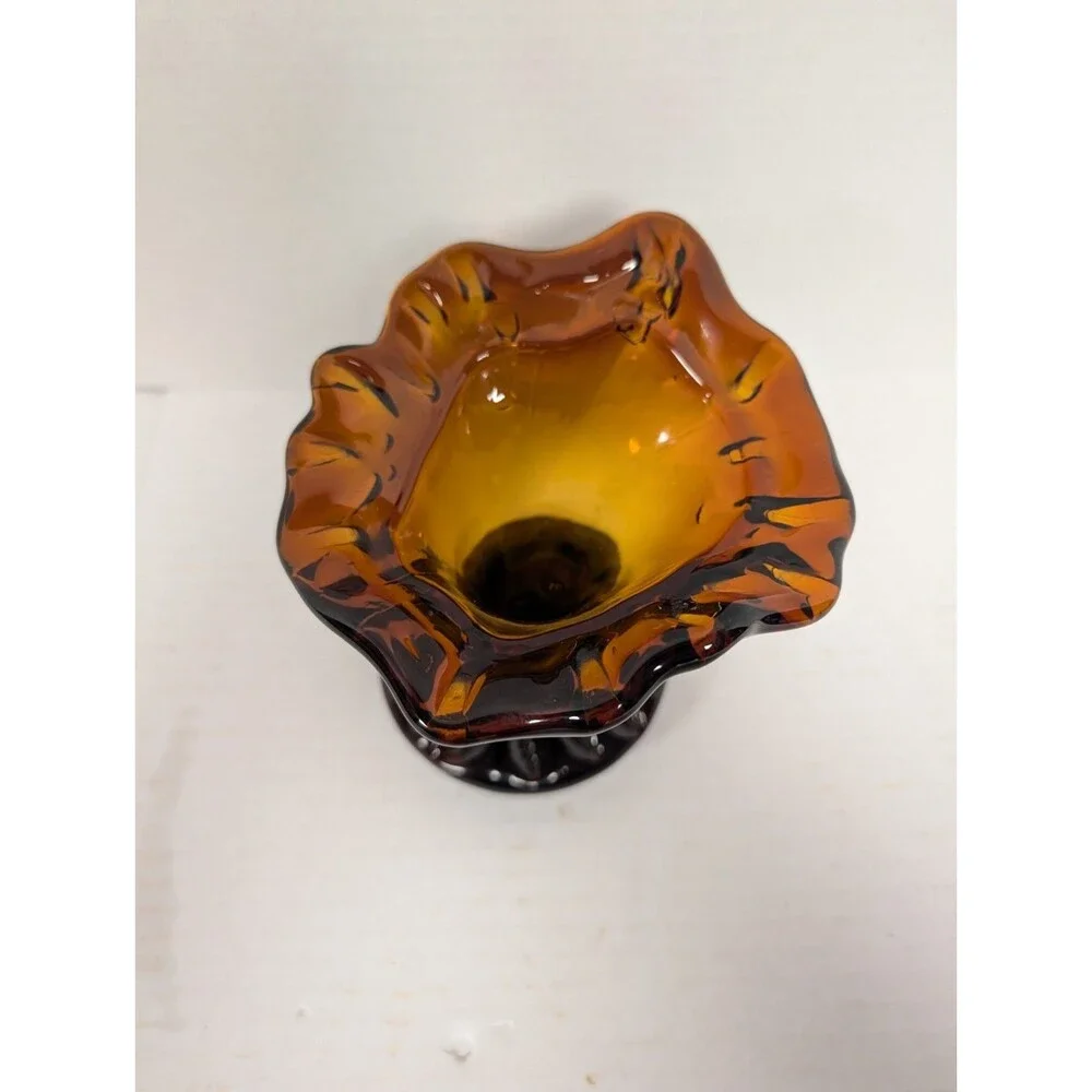 Handblown Brown Glass Vase